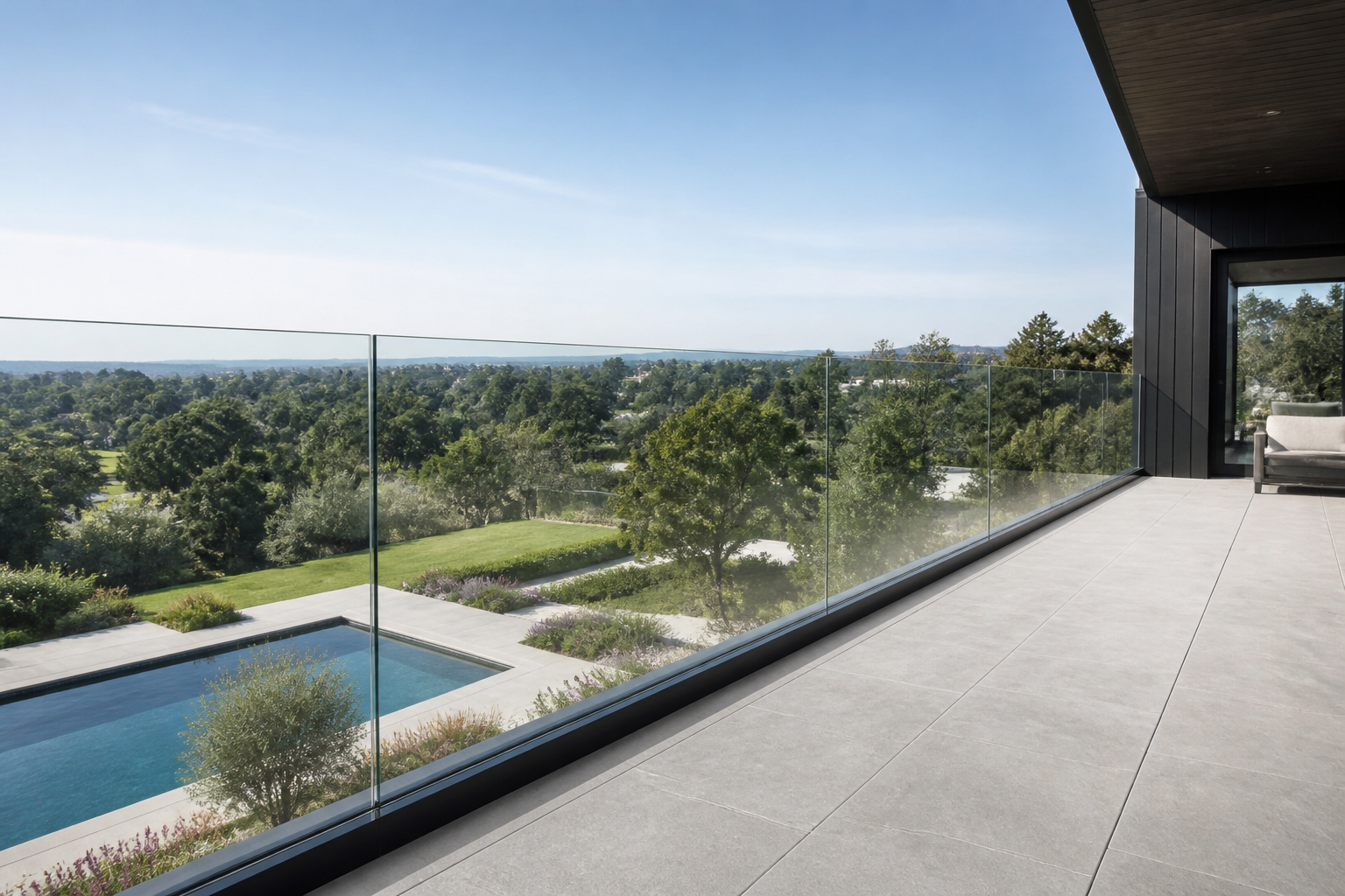 VLX 120 Glass Railing System in West Palm Beach, FL | TruePane Windows & Doors - detail 4